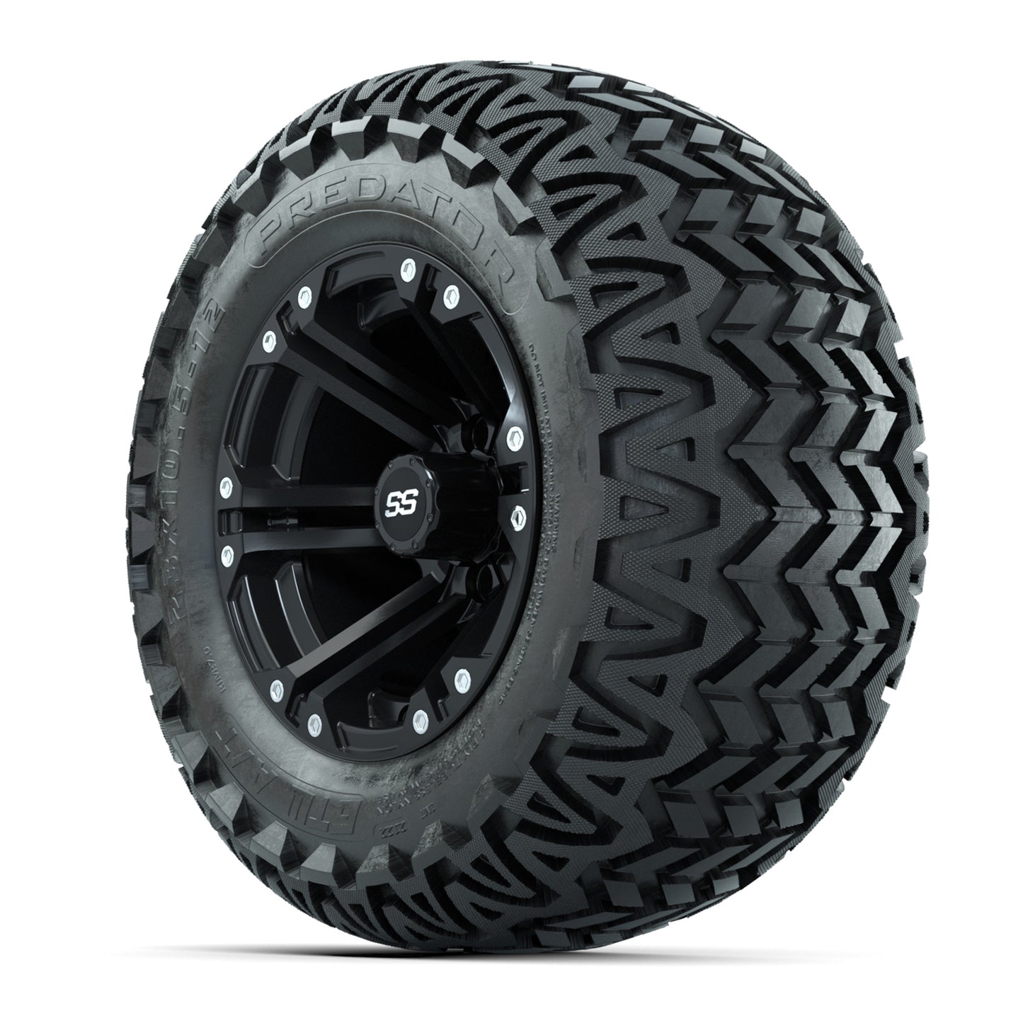 Set of (4) 12 in GTW Specter Wheels with 23x10.5-12 GTW Predator All-Terrain Tires