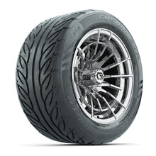 GTW® Boost Chrome 14 in Wheels with 255/45-R14 Fusion GTR Steel Belt Radial Street Tires – Full Set