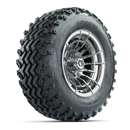 GTW® Boost Chrome 12 in Wheels with 23X10.00-12 Rogue All-Terrain Tires - Full Set