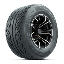GTW® Spyder Matte Black/Bronze 12 in Wheels with 255/55-R12 Fusion GTR Steel Belt Radial Street Tires – Full Set