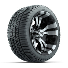 GTW Vampire Black and Machined 12 in Wheels with 18in Fusion Street Tires – Set of 4