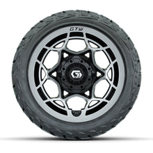 GTW Nexus Gloss Black/Silver 12 in Wheels with 215/40-R12 Maverick Low-Profile All-Terrain Tires – Full Set