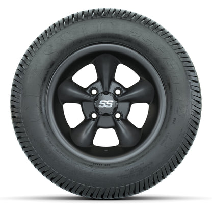 GTW® Godfather Matte Gray 12 in Wheels with 255/50-12 Excel Classic Street Tires – Full Set