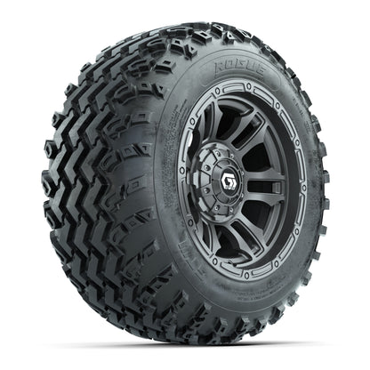 GTW® Shogun Gunmetal 12 in Wheels with 22x11.00-12 Rogue All-Terrain Tires - Full Set