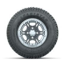 GTW Spyder Silver Brush 10 in Wheels with 205/65-10 Kenda Load Star Street Tires - Full Set