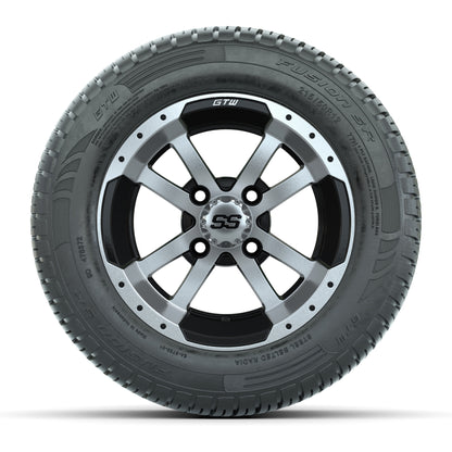 Set of (4) 12 in GTW Storm Trooper Wheels with 215/50-R12 Fusion S/R Street Tires