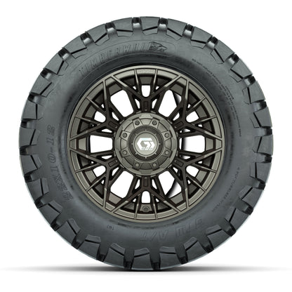 GTW® Stellar Matte Bronze 12 in Wheels with 22X10-12 Timberwolf All-Terrain Tires – Full Set