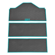 Xtreme Floor Mats for Evolution D5 6F - 3 Piece Set Black/Sky Blue
