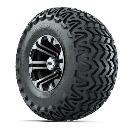 GTW Specter Black and Machined Wheels with 22in Predator A-T Tires - 10 Inch