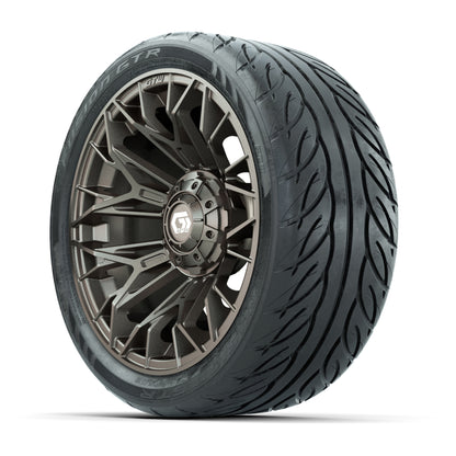 Set of (4) 14 in GTW® Stellar Matte Bronze Wheels with 205/40-R14 Fusion GTR Street Tires