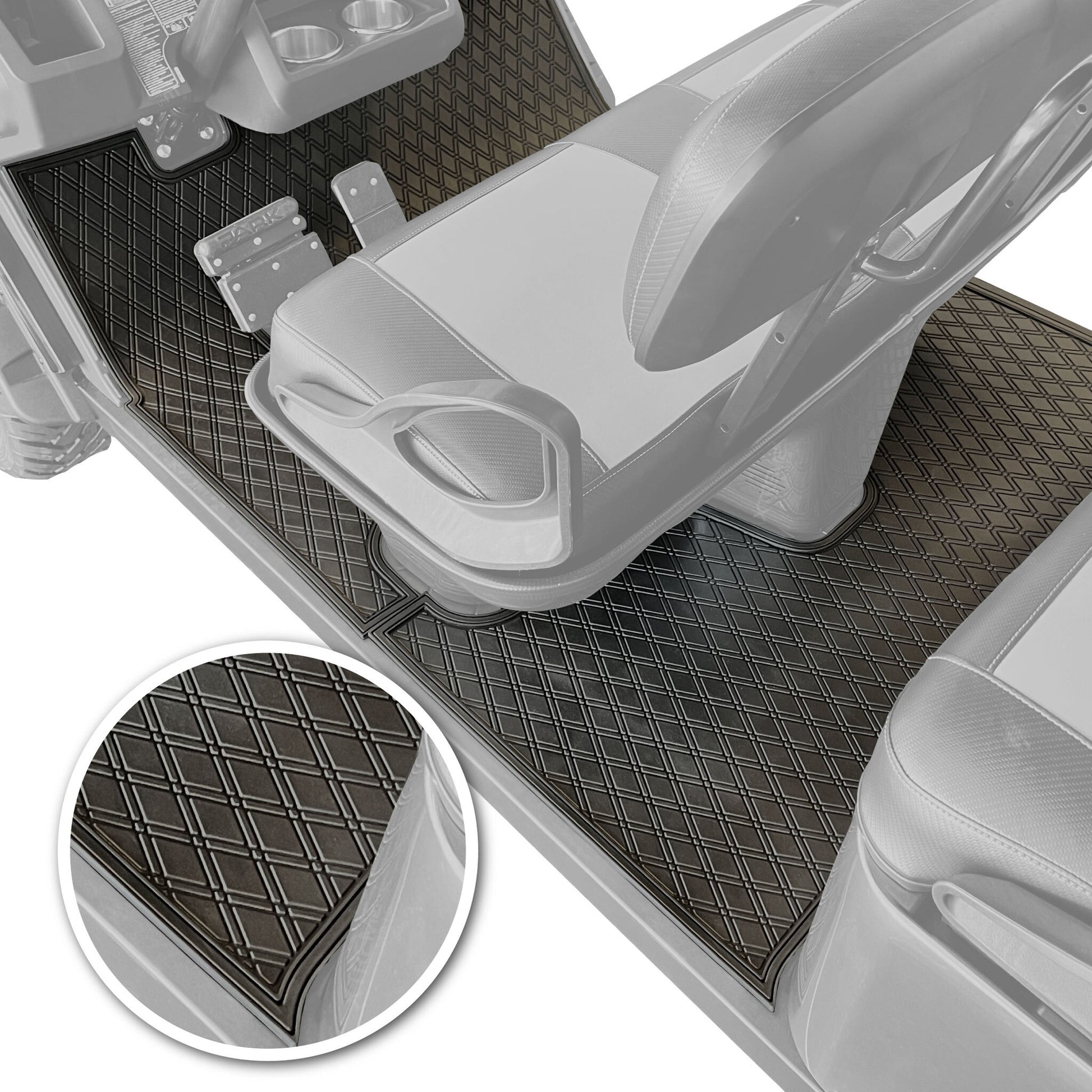 Xtreme Floor Mats for EZGO L6 - All Black Set