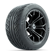 GTW Spyder Machined/Black 14 in Wheels with 255/45-R14 Fusion GTR Street Tires – Full Set
