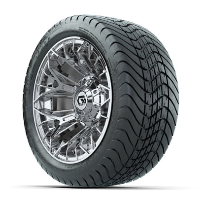 Set of (4) 12 in GTW® Stellar Chrome Wheels with 215/35-12 Mamba Street Tires