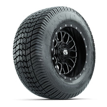 GTW® Helix Black/Machined 12 in Wheels with 255/50-12 Excel Classic Street Tires – Full Set