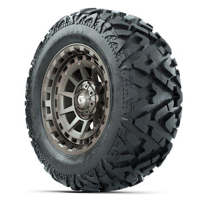 GTW Barricade Bronze 14 in Wheels with 25x10-14 Barrage Mud Tires – Full Set