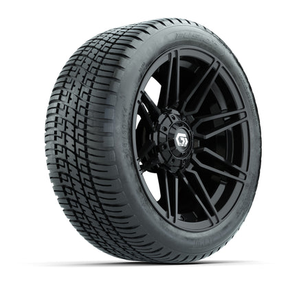 GTW® Stealth Gloss Black 14 in Wheels with 205/30-14 Fusion Street Tires – Full Set