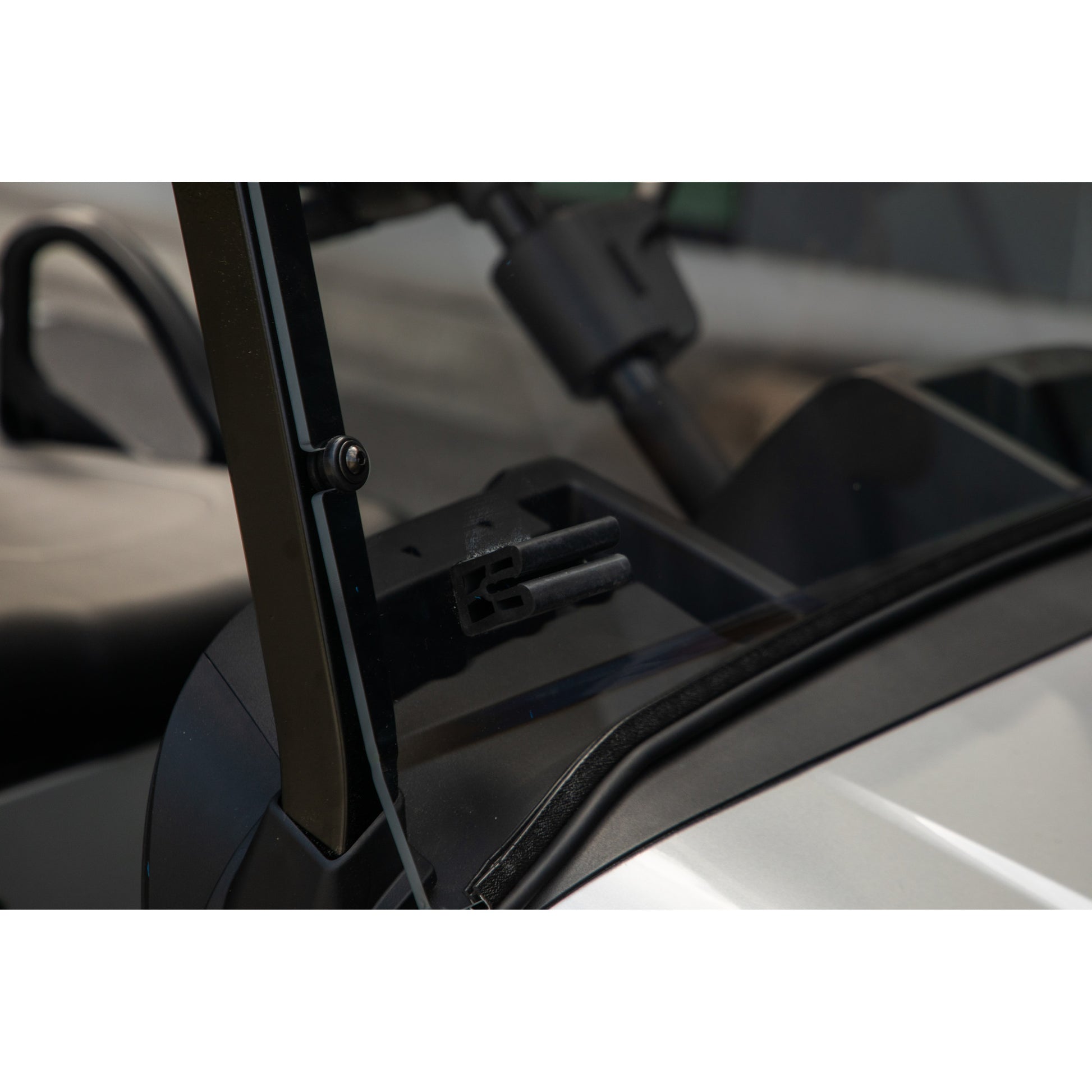 RedDot EZGO RXV with Modular Top Tinted Folding 3/16" Windshield with Rubber Trim (Years 2024-Up)