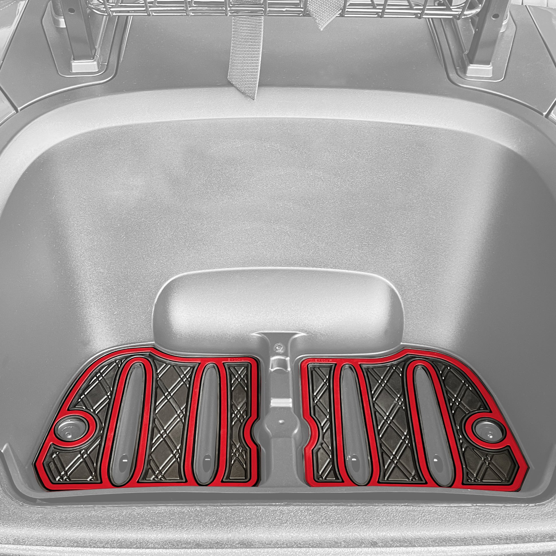 Xtreme Bag Well Mats for Yamaha Drive2 - Black/Red