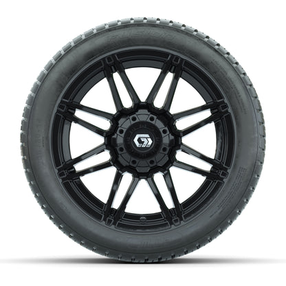 GTW® Stealth Gloss Black 14 in Wheels with 205/30-14 Fusion Street Tires – Full Set