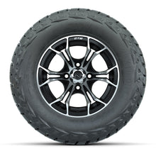 GTW Spyder Black/Machined 12 in Wheels with 23x10.00-R12 Maverick All-Terrain Tires – Full Set