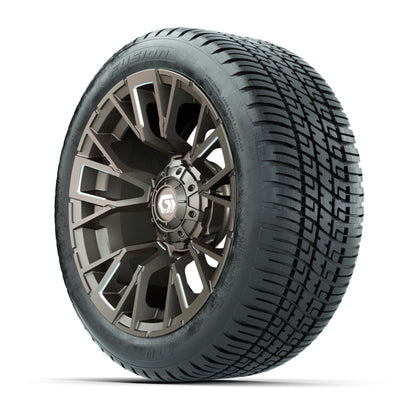 GTW® Vandal Satin Bronze/Machined 14 in Wheels with 205/30-14 Fusion Street Tires – Full Set