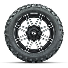 GTW® Stealth Black/Machined 14 in Wheels with 23X10-14 Rogue All-Terrain Tires – Full Set