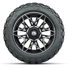 GTW Stellar Black/Machined 14 in Wheels with 22X10-14 Timberwolf All-Terrain Tires – Full Set