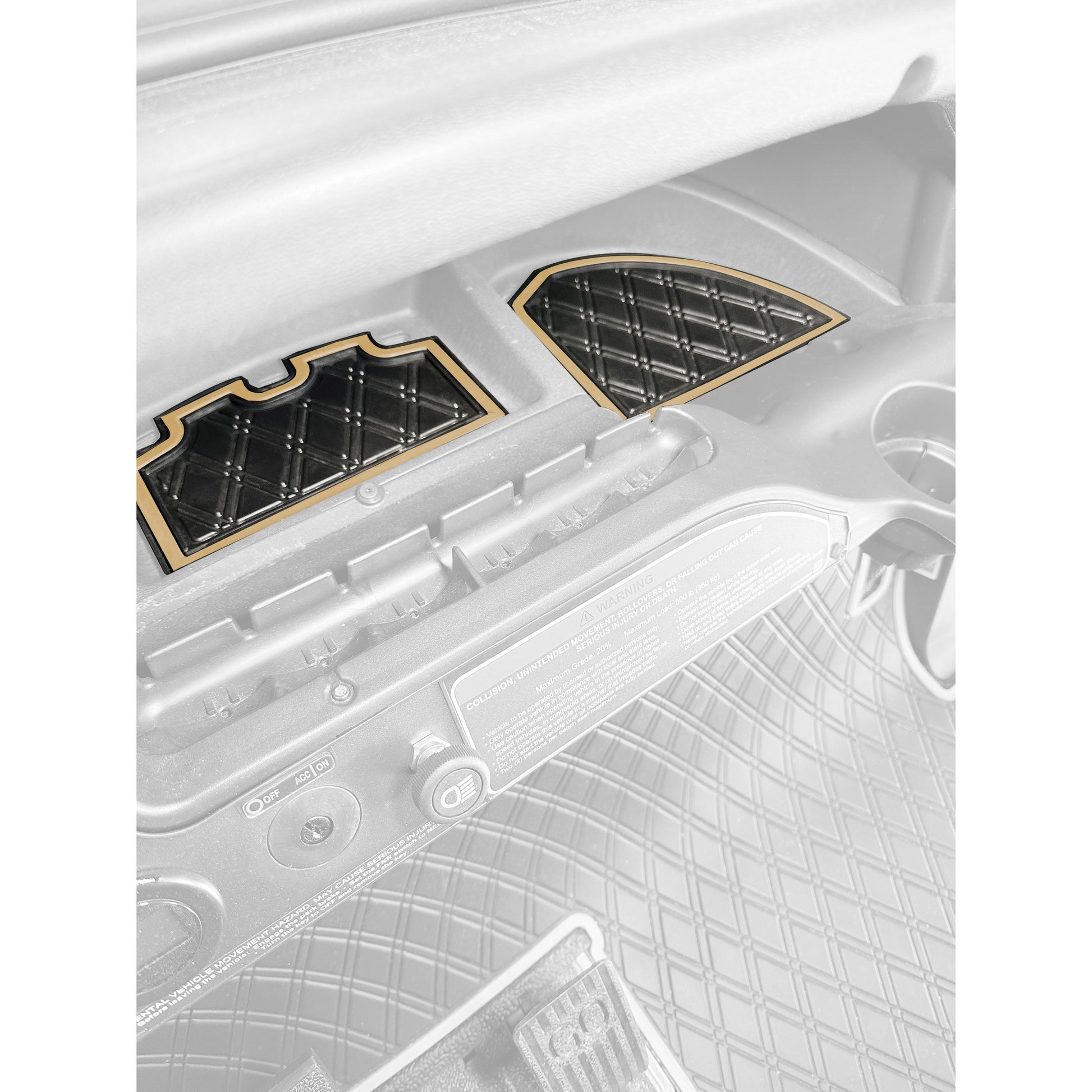 Xtreme Dash Mats for Club Car Precedent & Onward - Black/White