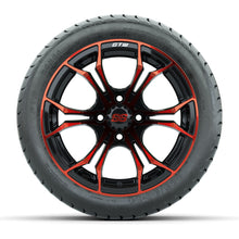 GTW Spyder Red/Black 14 in Wheels with 225/30-14 Mamba Street Tires – Full Set