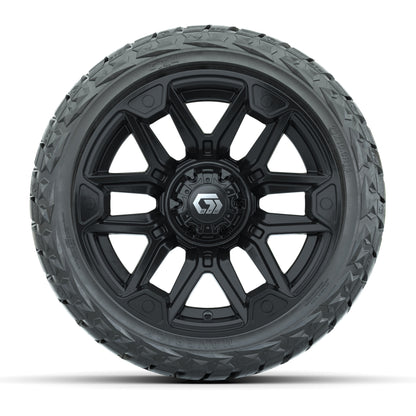 GTW Graffiti Gloss Black 14 in Wheels with 23x10.00-R14 Maverick All-Terrain Tires – Full Set