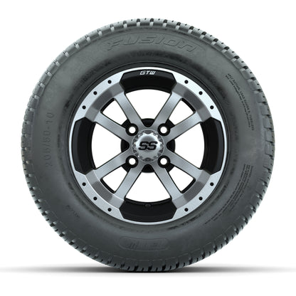 Set of (4) 10" GTW® Storm Trooper Wheels on GTW® Fusion Street Tires