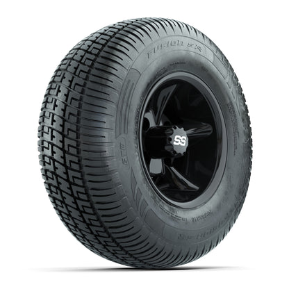 GTW Godfather Black 10 in Wheels with 205/65-R10 Fusion S/R Steel Belt Radial Street Tires – Full Set