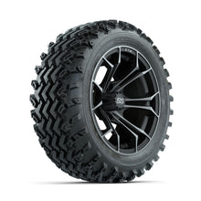 GTW Spyder Machined/Grey 14 in Wheels with 23x10.00-14 Rogue All Terrain Tires - Full Set