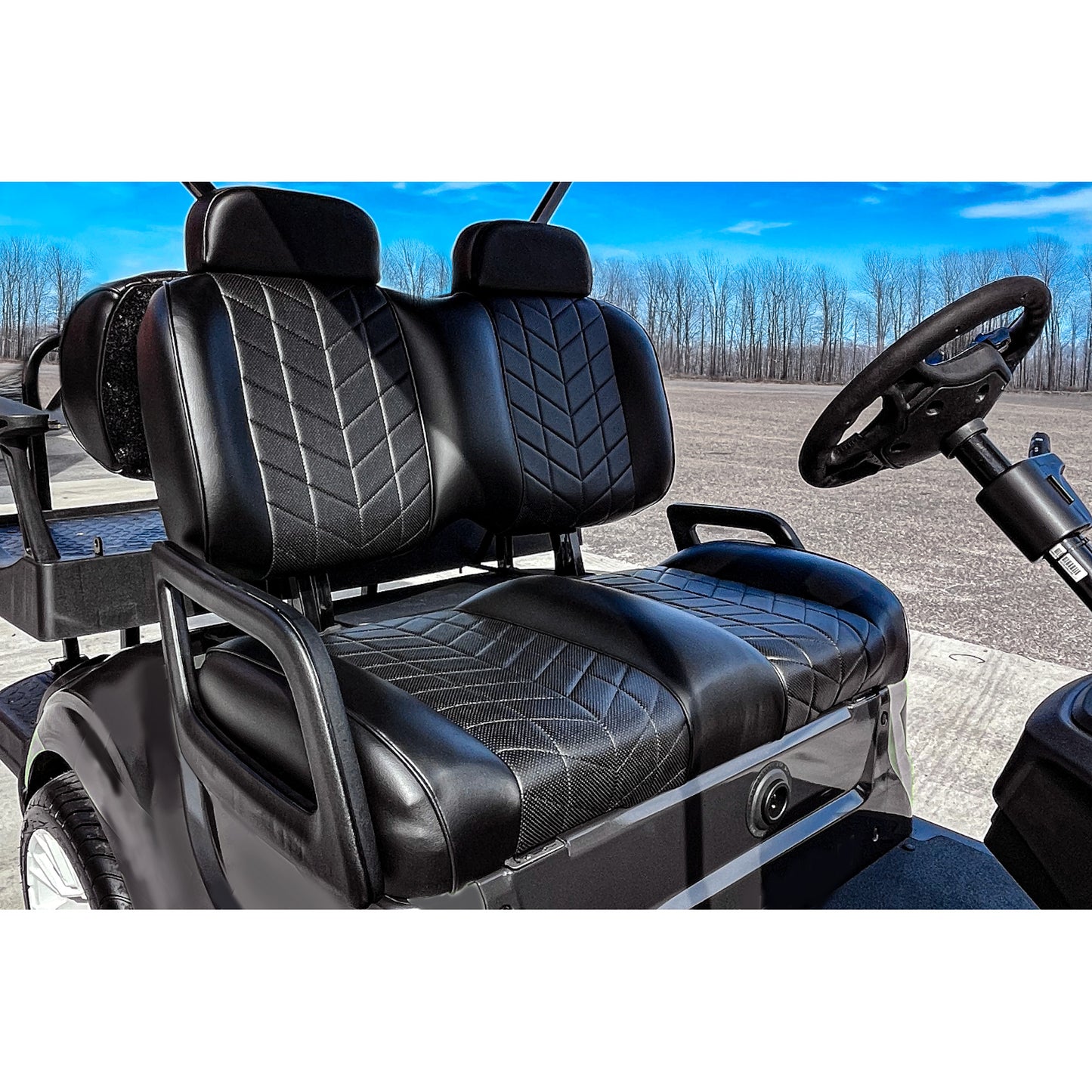 MadJax Aviator Yamaha Drive/Drive2 & ICON Black Front Seat Cushions