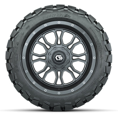 GTW Volt Gunmetal 14 in Wheels with 22X10-14 Timberwolf All-Terrain Tires – Full Set