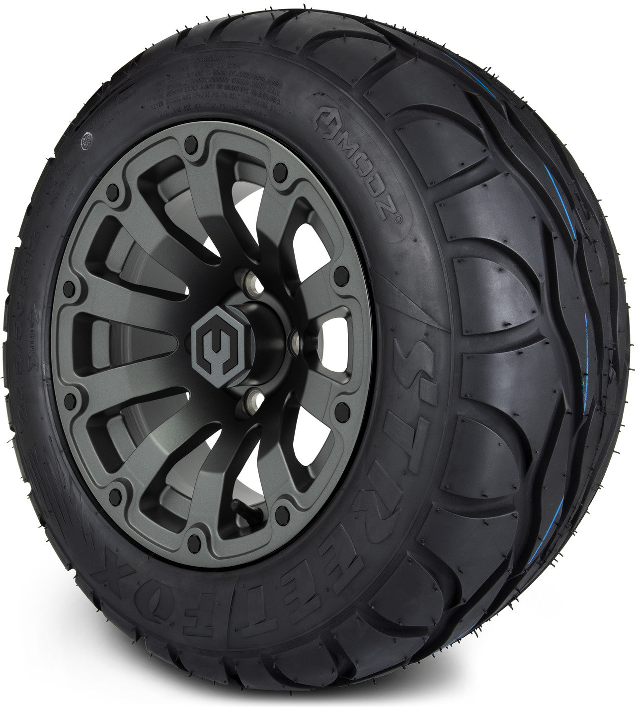 MODZ® 12" Bomber Matte Gunmetal Wheels & Street Tires Combo
