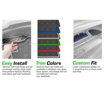 Xtreme Dash Mats for Club Car Precedent & Onward - Black/White