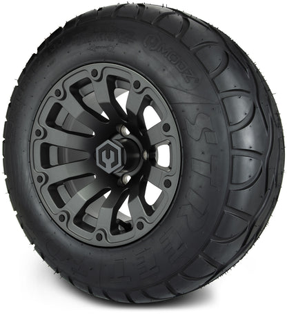 MODZ® 12" Bomber Matte Gunmetal Wheels & Street Tires Combo