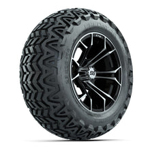 GTW Spyder Machined/Black 14 in Wheels with 23x10-14 GTW Predator All-Terrain Tires – Full Set