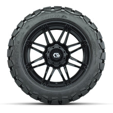 GTW® Stealth Gloss Black 14 in Wheels with 22x10-14 Timberwolf All-Terrain Tires – Full Set