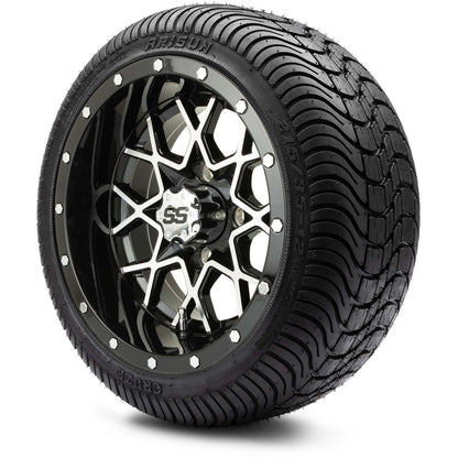 MODZ® 12" Vortex Machined Black Wheels & Street Tires Combo