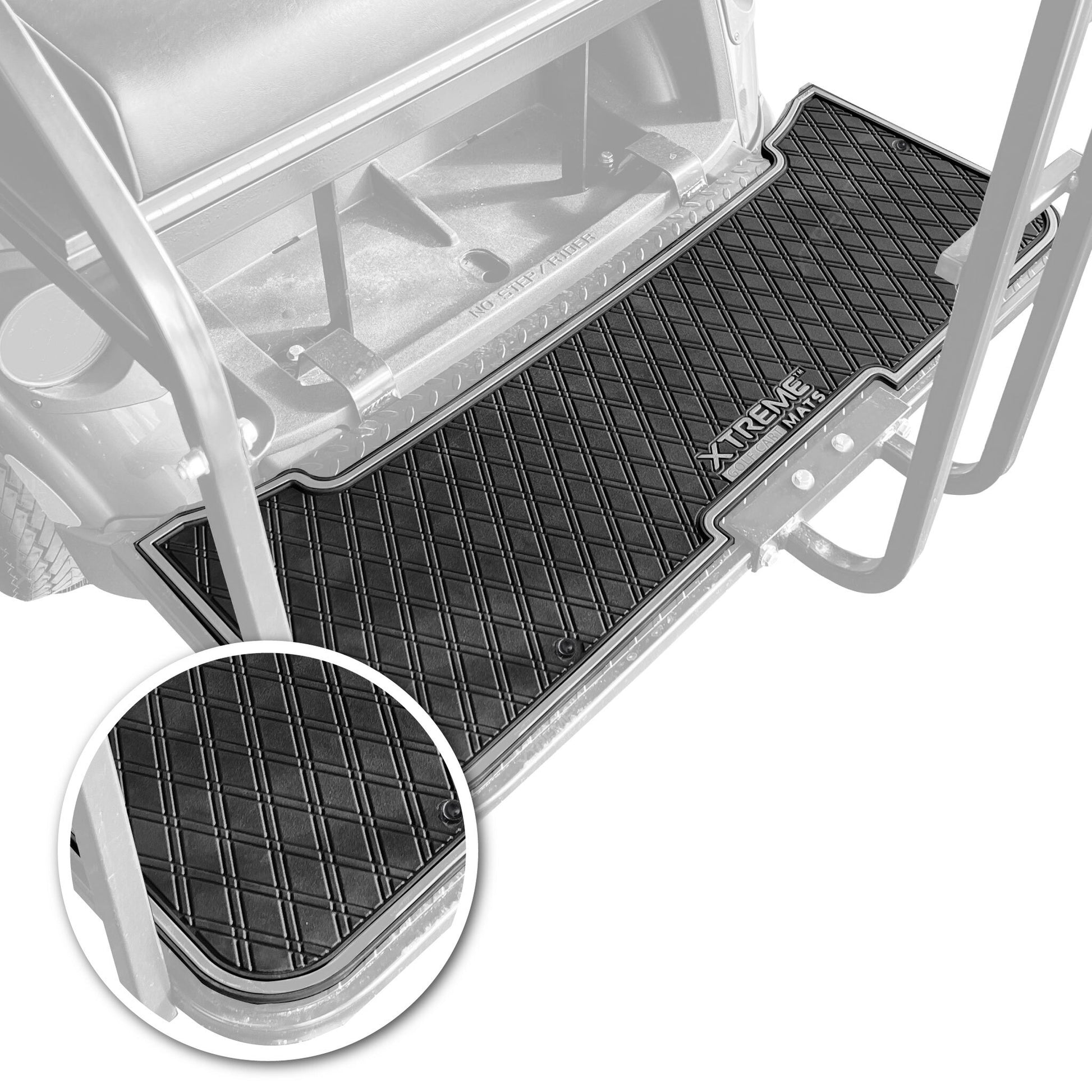 Xtreme Rear Floor Mat for EZGO RXV & TXT Rear Seats - Black/Gray