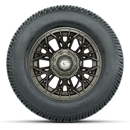 GTW® Stellar Matte Bronze 12 in Wheels with 255/50-12 Excel Classic Street Tires – Full Set