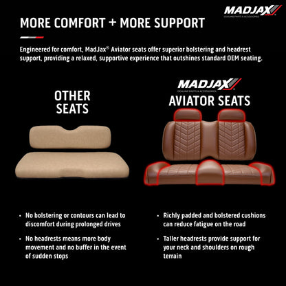 MadJax Aviator Yamaha Drive/Drive2 & ICON Coffee Front Seat Cushions