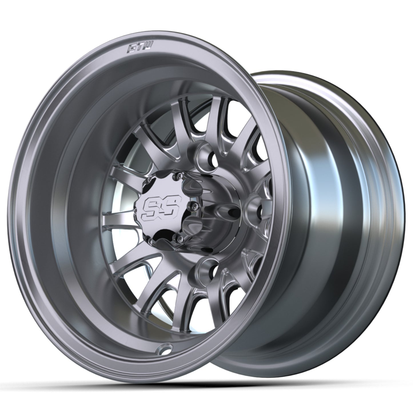 10'' GTW® Medusa Silver with Machined Accents Wheel