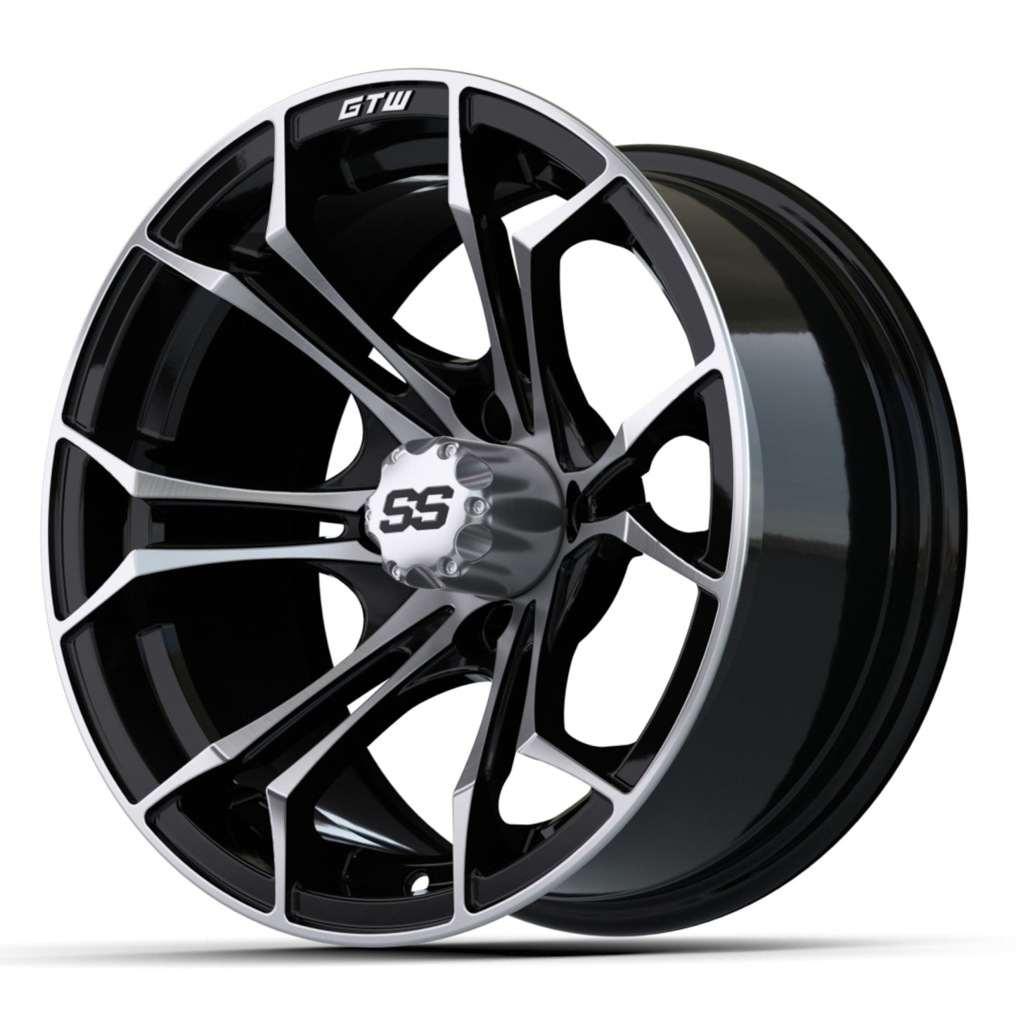 14'' GTW® Spyder Black with Machined Accents Wheel