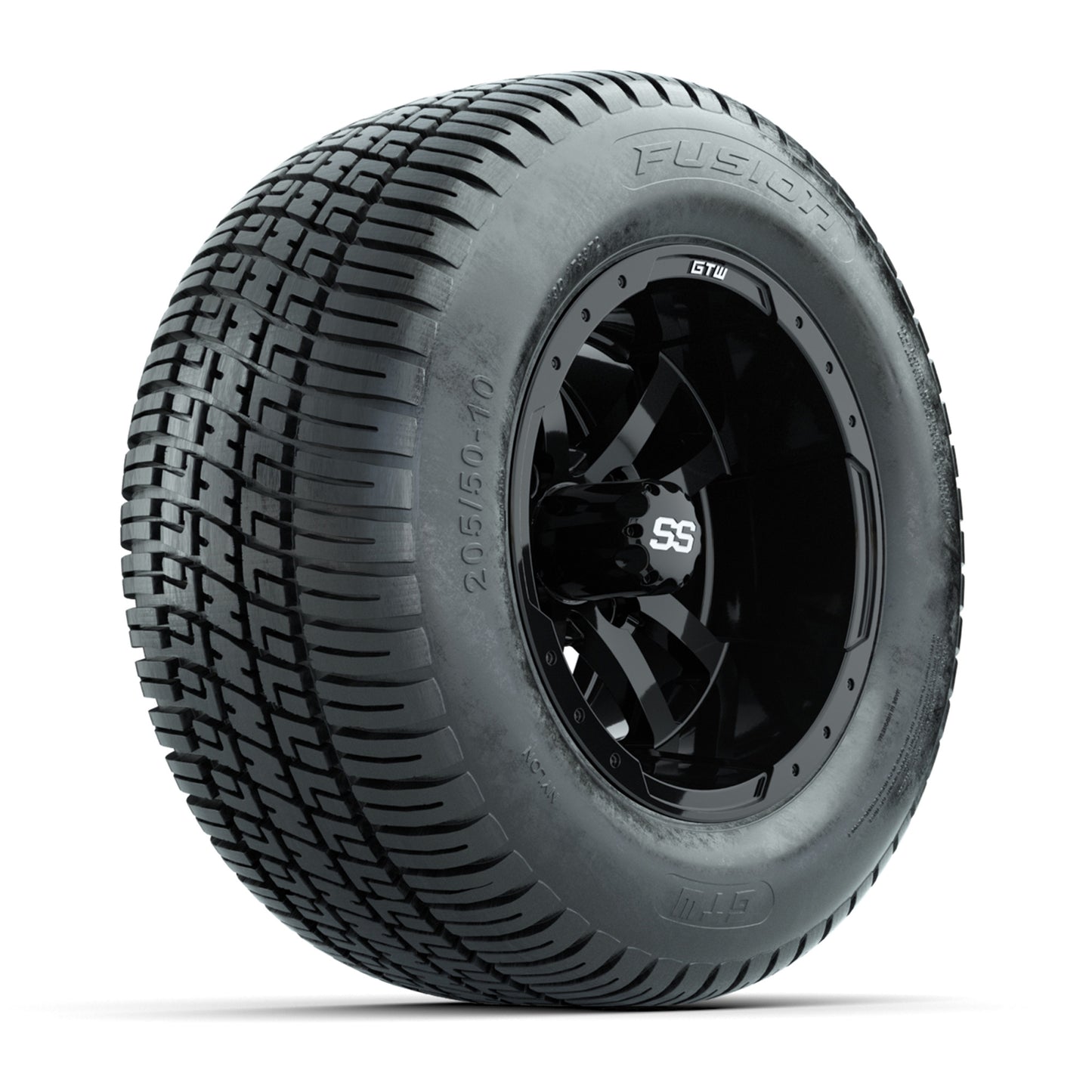 GTW Storm Trooper 10 in Wheels with 205/50-10 Fusion Street Tires – Set of 4