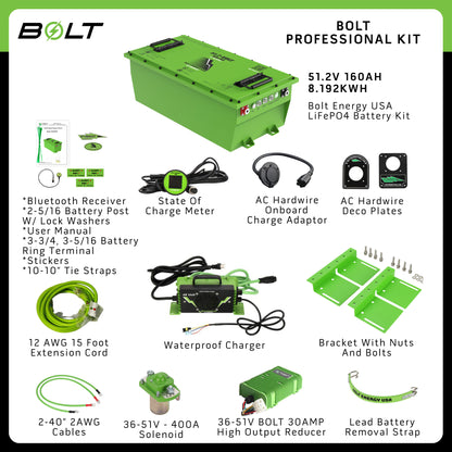 Bolt Energy 51V 160AH Heated Professional Accessory Battery Kit