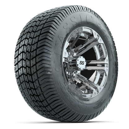 GTW® Specter Chrome 12 in Wheels with 255/50-12 Excel Classic Street Tires – Full Set