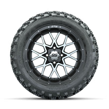 GTW Vortex Machined/Matte Grey 14 in Wheels with 23x10.00-14 Rogue All Terrain Tires - Full Set